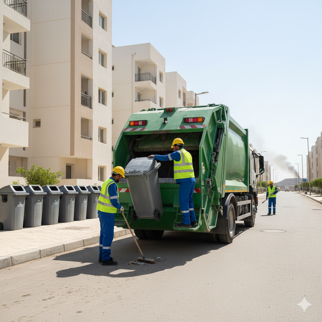 جمع القمامة وصيانة الواجهات